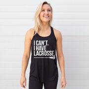 Girls Lacrosse Flowy Racerback Tank Top - I Can't. I Have Lacrosse