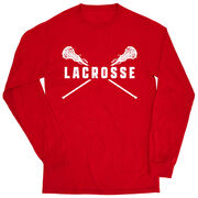 Girls Lacrosse Tshirt Long Sleeve - Crossed Girls Sticks