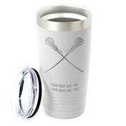 Girls Lacrosse 20 oz. Double Insulated Tumbler - Crossed Sticks Icon