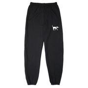 Girls Lacrosse Fleece Sweatpants - Lula The Lax Dog