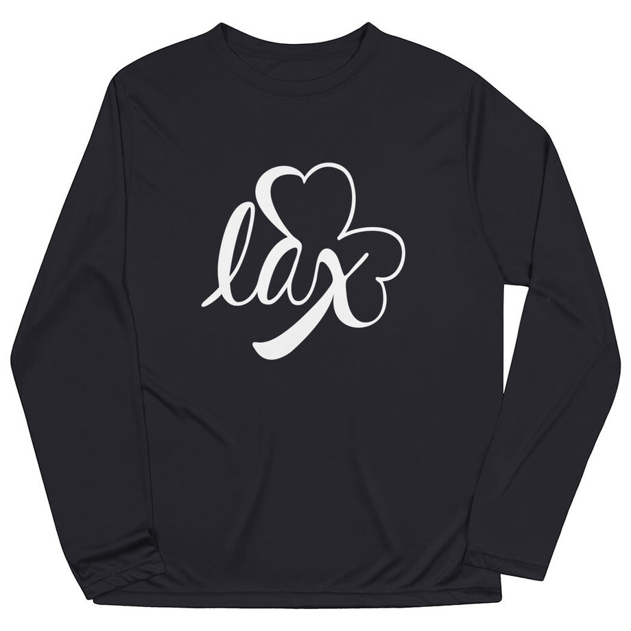 Girls Lacrosse Long Sleeve Performance Tee - Lax Shamrock