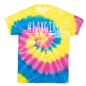 Girls Lacrosse Short Sleeve T-Shirt - #LAXGIRL Tie Dye