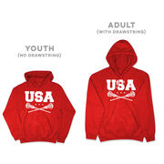 Girls Lacrosse Hooded Sweatshirt - USA Girls Lacrosse