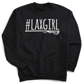 Girls Lacrosse Crewneck Sweatshirt - #LAXGIRL