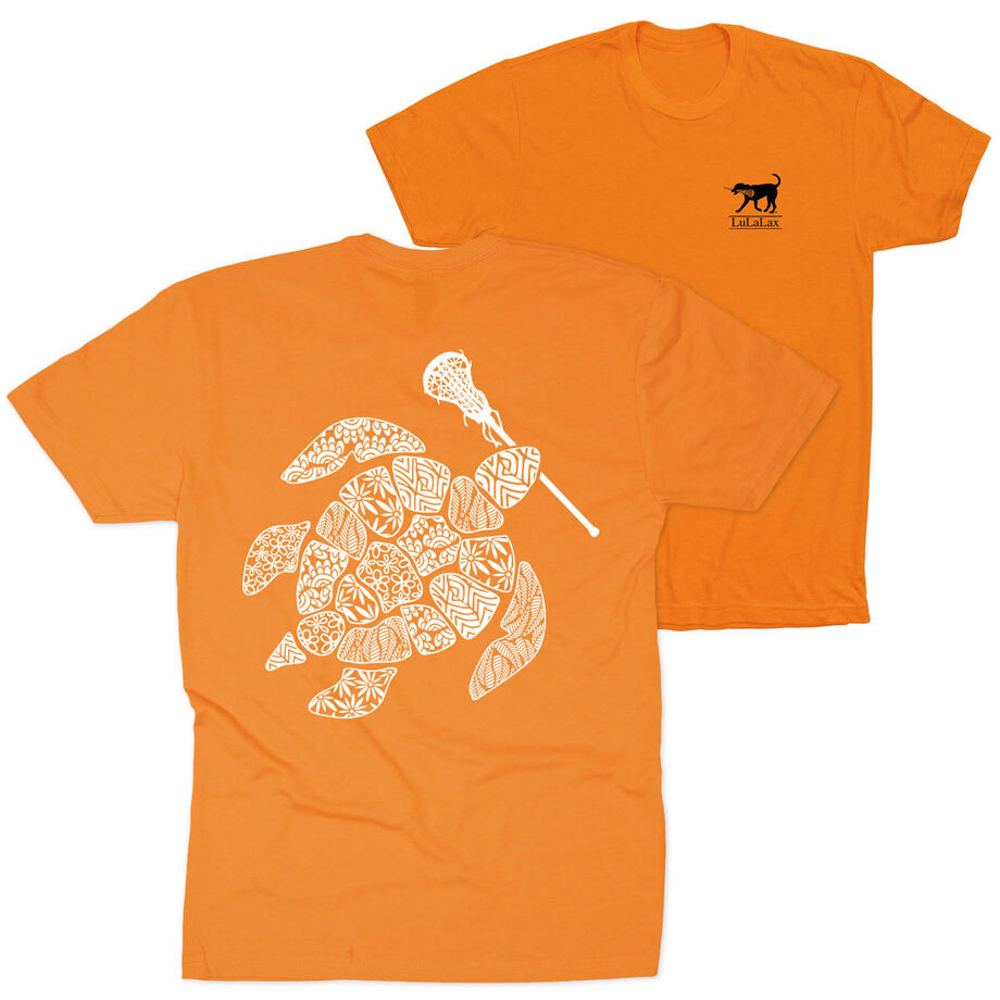 Girls Lacrosse Short Sleeve T-Shirt - Lax Turtle (Back Design)