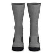 Team Number Woven Mid-Calf Socks - Gray/Black