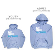 Lacrosse Hooded Sweatshirt - Eat. Sleep. Lacrosse.
