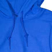 Girls Lacrosse Hooded Sweatshirt - LuLa The LAX Dog(Blue)