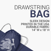 Girls Lacrosse Drawstring Backpack - Lax Turtle