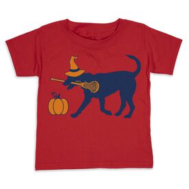 Girls Lacrosse Toddler Short Sleeve Tee - Lula Witch Dog