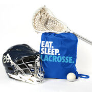 Lacrosse Drawstring Backpack Eat. Sleep. Lacrosse.