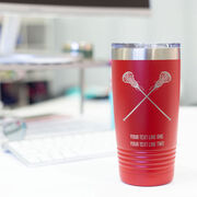 Girls Lacrosse 20 oz. Double Insulated Tumbler - Crossed Sticks Icon