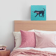 Girls Lacrosse Canvas Wall Art - Lula The Lax Dog