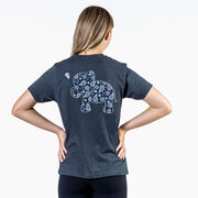 Girls Lacrosse Short Sleeve T-Shirt - Lax Elephant (Back Design)