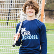 Lacrosse Tshirt Long Sleeve - Eat. Sleep. Lacrosse