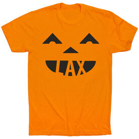 Lacrosse Short Sleeve T-Shirt - Pumpkin Lax [Orange/Youth Small] - SS