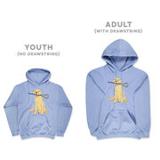Girls Lacrosse Hooded Sweatshirt - Chase The Lax Dog