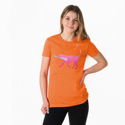 Girls Lacrosse Women's Everyday Tee - LuLa the Lax Dog (Pink)