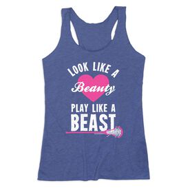 Girls Lacrosse Women's Everyday Tank Top - Look Like a Beauty Play Like a Beast