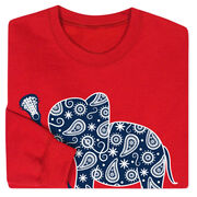 Girls Lacrosse Crewneck Sweatshirt - Lax Elephant