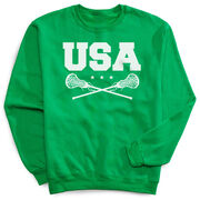 Girls Lacrosse Crewneck Sweatshirt - USA Girls Lacrosse