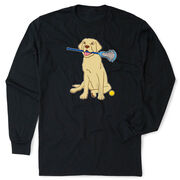 Girls Lacrosse Tshirt Long Sleeve - Chase The Lax Dog