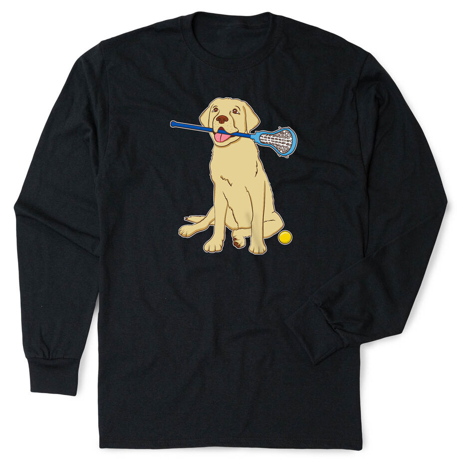 Girls Lacrosse Tshirt Long Sleeve - Chase The Lax Dog
