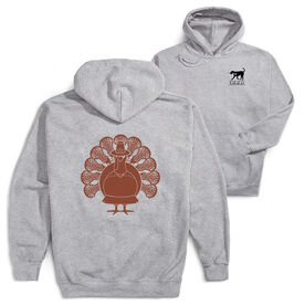 Girls Lacrosse Hooded Sweatshirt - Turkey Player (Back Design)