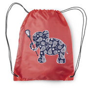 Girls Lacrosse Drawstring Backpack Lax Elephant