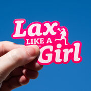 Girls Lacrosse Sticker - Lax Like A Girl
