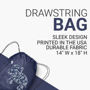 Girls Lacrosse Drawstring Backpack Lax Elephant
