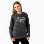 Girls Lacrosse Long Sleeve Performance Tee - Lacrosse Vibes