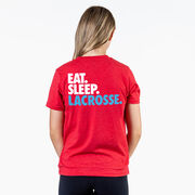 Lacrosse Short Sleeve T-Shirt - Eat. Sleep. Lacrosse. (Back Design)