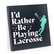 Girls Lacrosse Canvas Wall Art - Rather Be Playing Lacrosse - 2 Piece Set