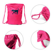 Lacrosse Drawstring Backpack LuLa The LAX Dog(Blue)