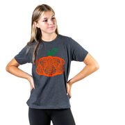 Girls Lacrosse Short Sleeve T-Shirt - Lax Stick Pumpkin