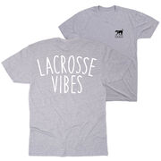 Girls Lacrosse Short Sleeve T-Shirt - Lacrosse Vibes (Back Design)