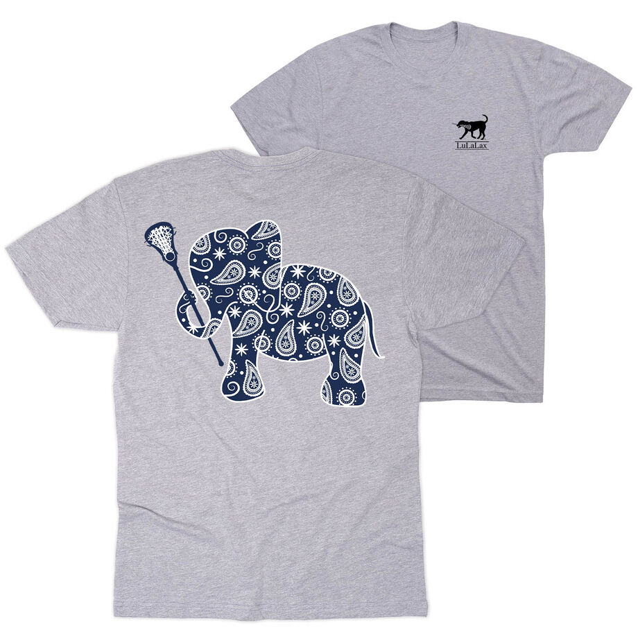 Girls Lacrosse Short Sleeve T-Shirt - Lax Elephant (Back Design)