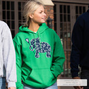 Girls Lacrosse Hooded Sweatshirt - Lax Elephant