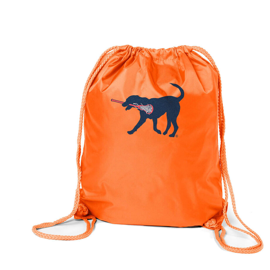 Lacrosse Drawstring Backpack LuLa The LAX Dog(Blue)