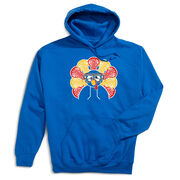 Girls Lacrosse Hooded Sweatshirt - Goofy Turkey Player