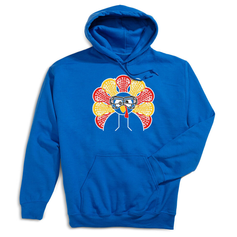Girls Lacrosse Hooded Sweatshirt - Goofy Turkey Player