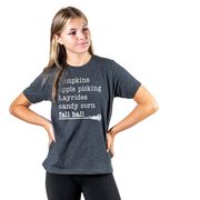 Girls Lacrosse Short Sleeve T-Shirt - Favorite Fall Things