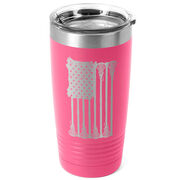 Girls Lacrosse 20 oz. Double Insulated Tumbler - Lax Flag