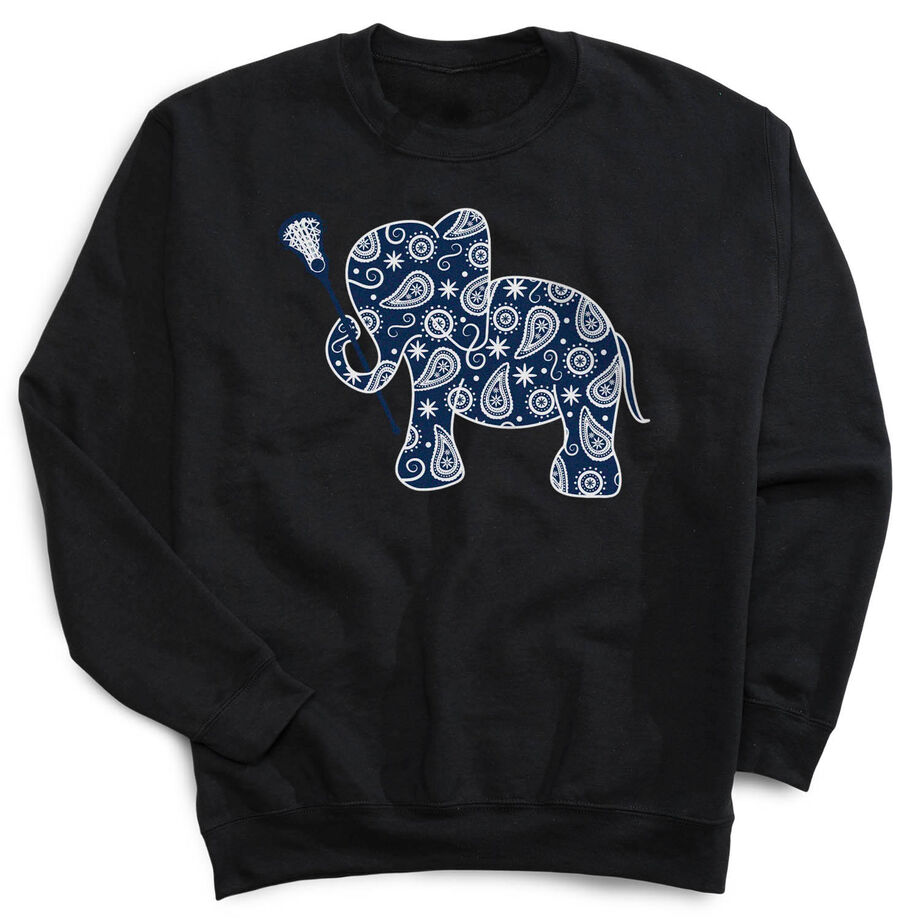 Girls Lacrosse Crewneck Sweatshirt - Lax Elephant