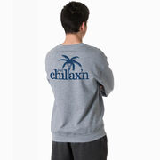 Lacrosse Crewneck Sweatshirt - Just Chillax'n (Back Design)