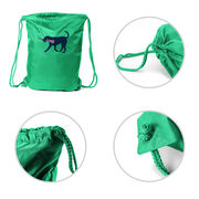 Lacrosse Drawstring Backpack LuLa The LAX Dog(Blue)