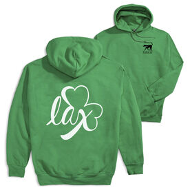 Girls Lacrosse Hooded Sweatshirt - Lax Shamrock (Back Design)