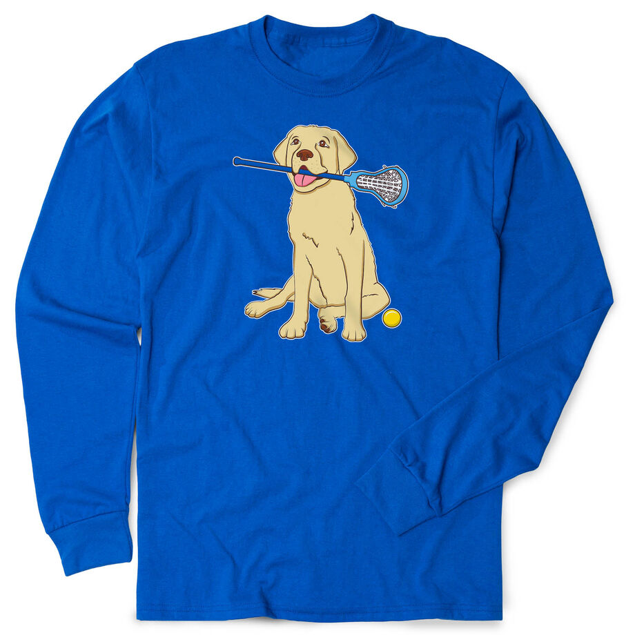 Girls Lacrosse Tshirt Long Sleeve - Chase The Lax Dog
