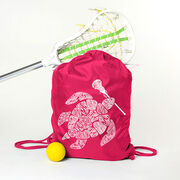 Girls Lacrosse Drawstring Backpack - Lax Turtle